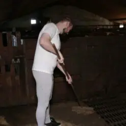 the voice in the cowshed cleaning up