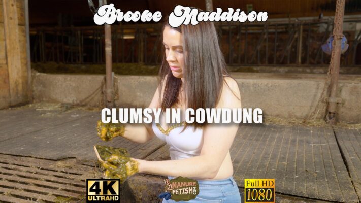 Brooke Maddison ungeschickt im Kuhdung Trailer